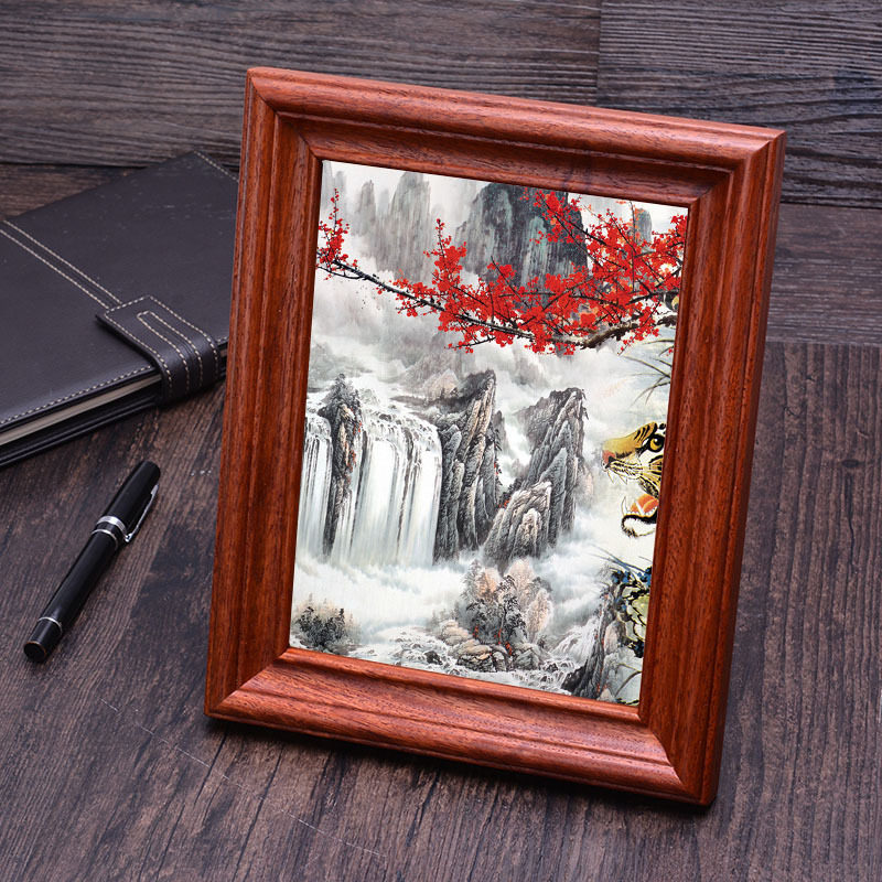 紫檀红木像框实木摆台挂墙两用相框榫卯结构10年老店手工中式