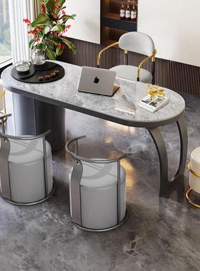 岩板F32154茶桌椅组合家用台奢茶台现代公室泡茶办公阳书轻桌茶桌