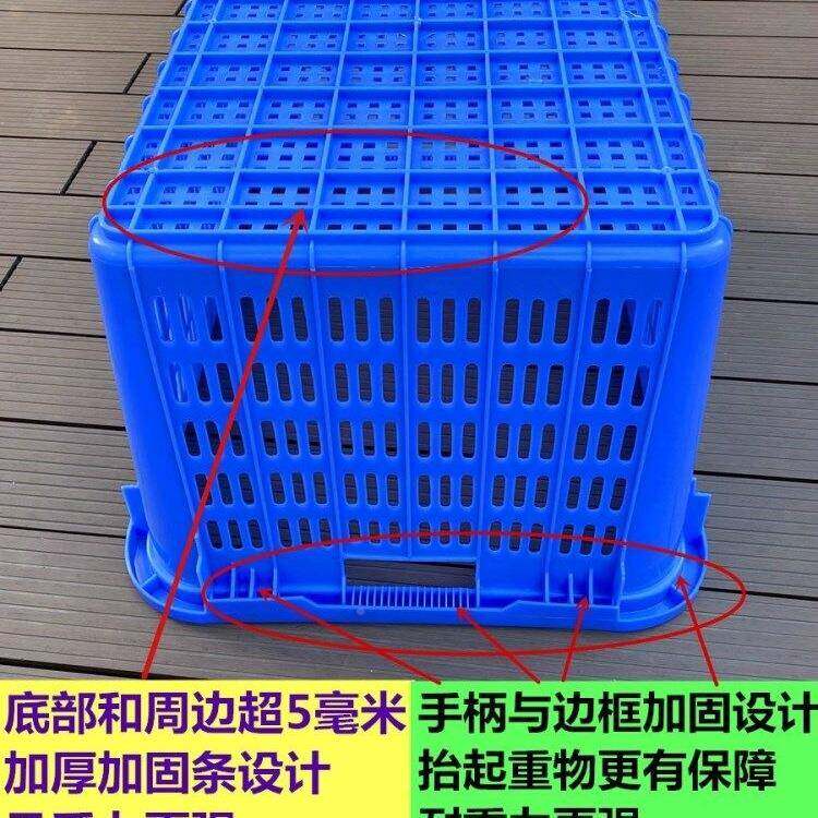 果料周转筐大号箩框蔬菜水水产篓筐加厚快递物筐框SSG流子塑长方