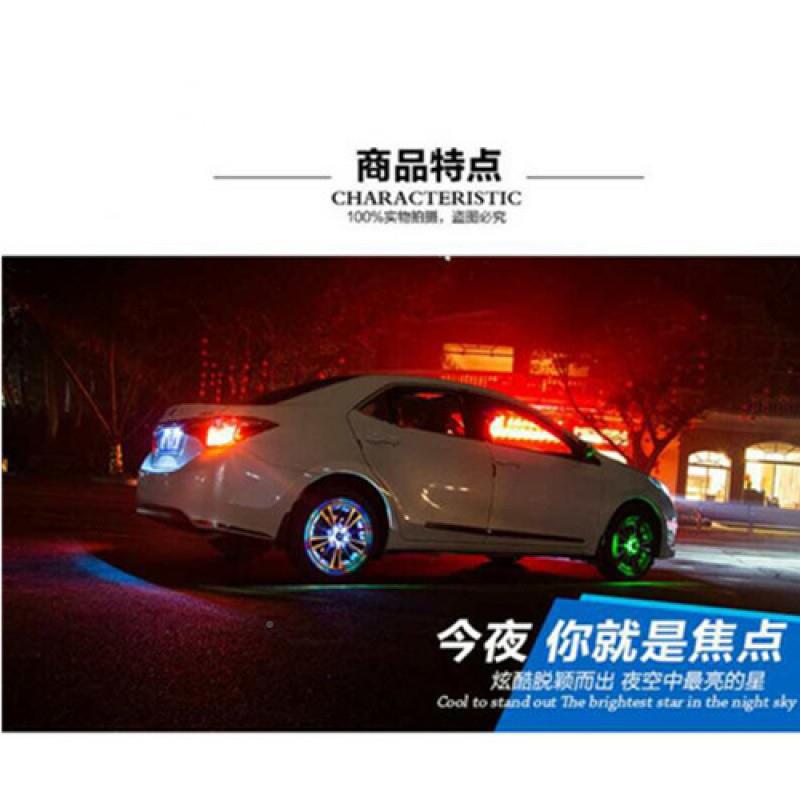 R4V汽488车轮改毂灯太阳能爆灯跑马灯装火饰灯装轮胎灯车闪轮灯风