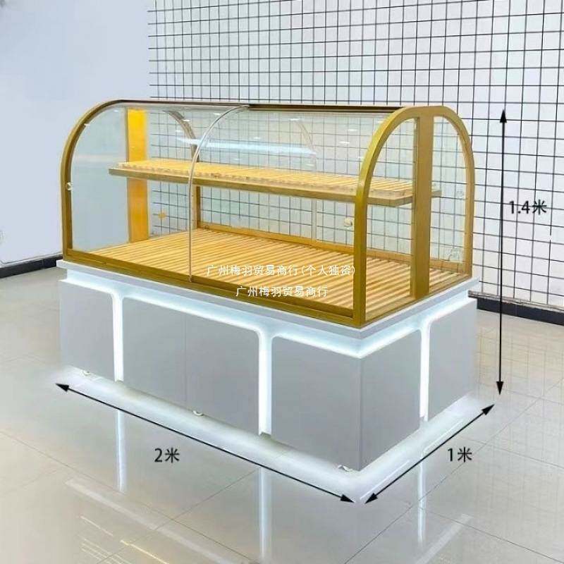 面包柜面包展示柜玻璃展柜货架蛋糕店柜台商用实木中岛柜边柜展柜