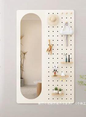 厂家FXI板衣卧帽架镜智能带灯镜穿衣镜挂玄墙室洞洞全身入户关试