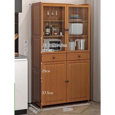 MMQA10碗L大实木餐边柜简约柜家厨用房老式菜柜碗橱靠墙容量茶水