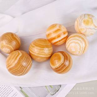 天然晶洞石水晶球摆件 方解石球 水晶原石打磨家居办公风水摆件