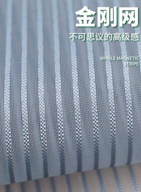 61K气3W刚纱防蚊门帘侧开透对吸室楼道金卧399简易房间室内纱窗磁