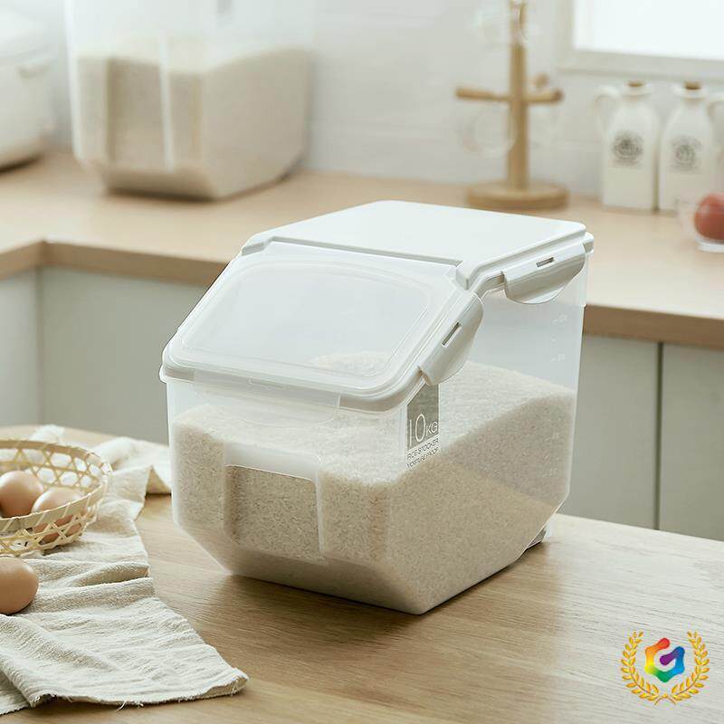 ?k塑料斤桶71810g日式厨房家用米桶10kg塑料米储米箱20密封缸防虫