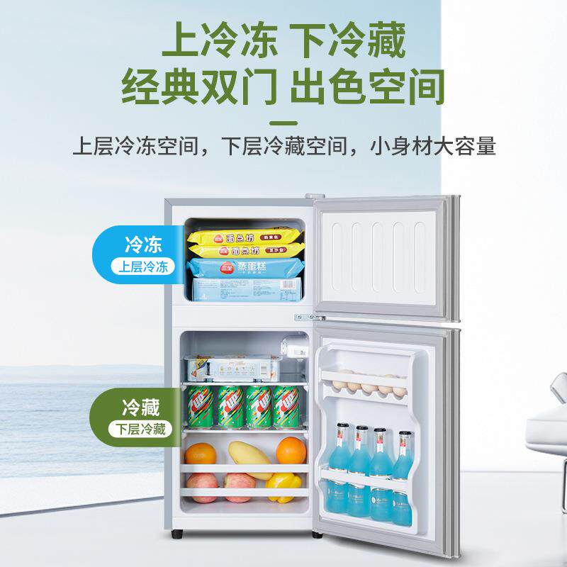 级能用效小冰箱二人你家用小型出租NMM房宿舍用迷双一门电冰箱