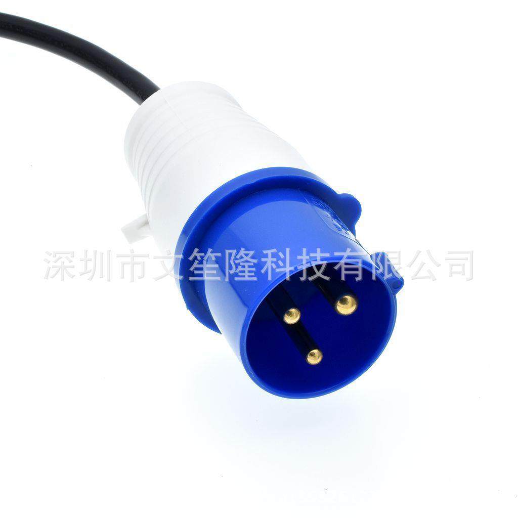 IEC33093C2632A437工业插头公P头转19母头2米舞台灯光房车电源连