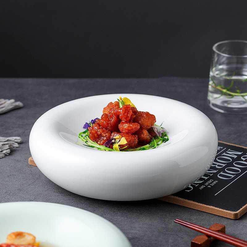 店高典式意境餐餐具中酒用品盘子酒楼饮陶瓷盘冷541菜盘凉菜盘神