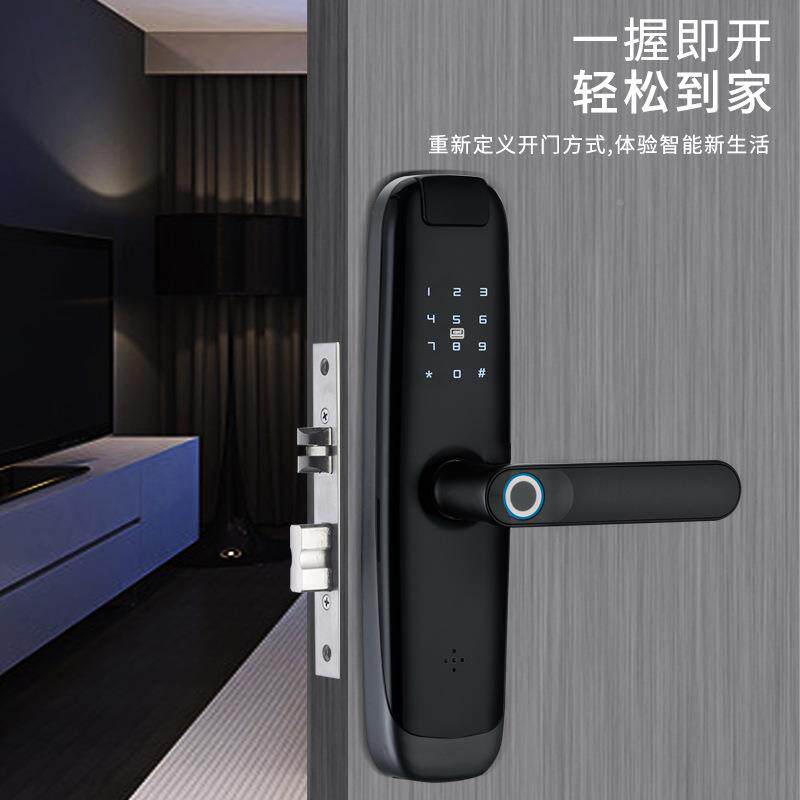 木门指纹公锁室门密码C2锁卧室家用智能子锁办室酒店磁卡锁电内门