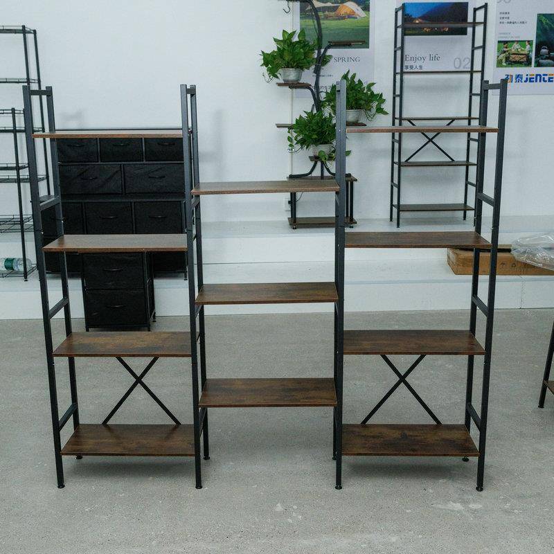置物架厅落地书架现代艺隔断1示架铁客简约钢架展柜整墙多层收纳