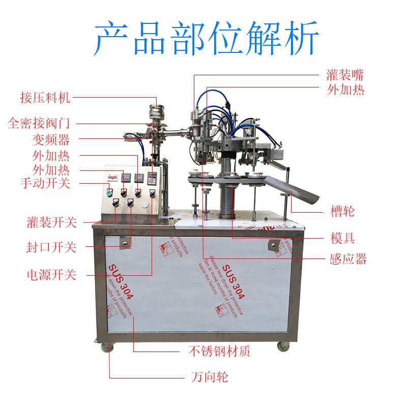 全自动延酮胶高封尾机粘度树脂胶固体指甲长胶灌503装硅封尾机