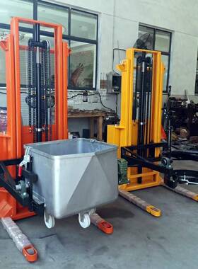 FMP半动夹电抱叉车抱夹机倒纸卷油桶自动紧电夹动升降翻转料车