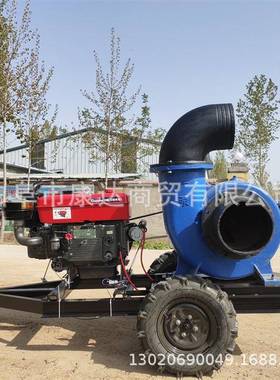 工地大面积排泵动18862寸10寸水86寸寸水泵四缸发机抽水泵