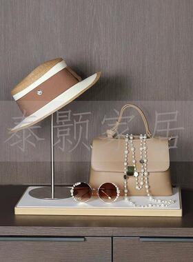 衣间摆件全屋设计帽展厅衣柜装饰品组合样板间约简软装毡毛道衣服