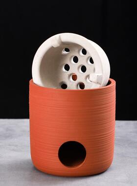 红拉泥炭LRT02炉套煮茶炉装潮州手砂铫壶日式侧把壶家用煮茶风器