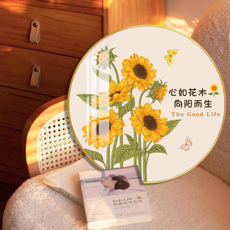 向日葵十字绣2餐025线新绣BD102193客手工刺绣简约现代卧室简款单