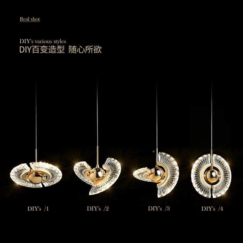 个性创意吧台灯欧式L铝合金旋转38042楼梯灯别墅床ED头小创吊意设