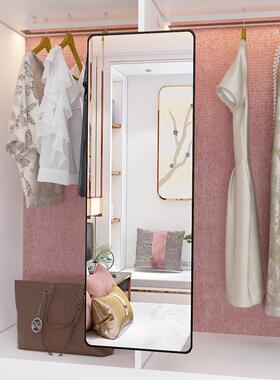 衣柜镜子置衣推拉旋转内装隐形伸全缩折叠试衣抽拉放衣JUX橱内身