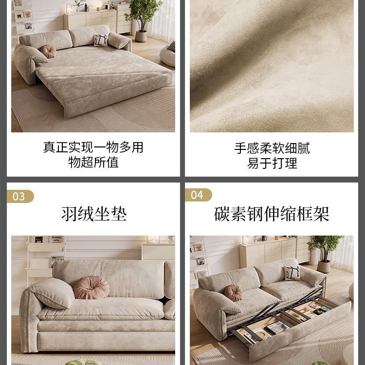 意式轻奢沙发多功储物两能小户用型客厅单人可折叠伸缩网OFW红床