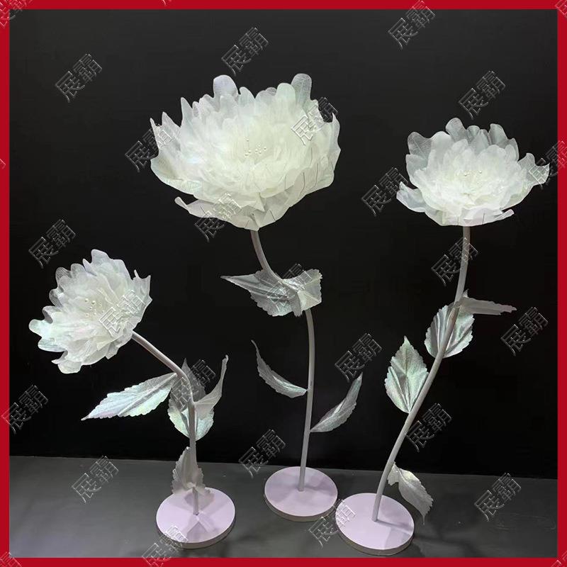 牡婚礼礼装饰背景花闪丹婚堂巨型成手工路引花摄影布置舞shanguan