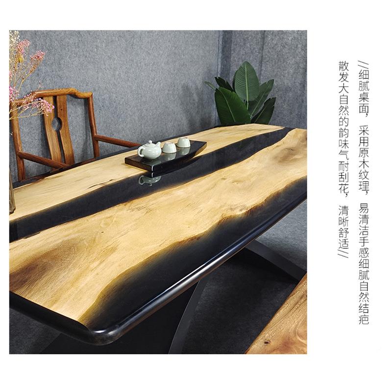 现代JBF简艺术计河流树脂桌家客厅会客办公约茶几用河设流桌跨境