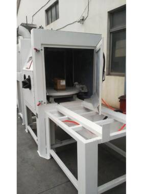 厂家直手销小型动喷砂机五环保箱式喷砂除机EBU金锈推车转盘喷砂