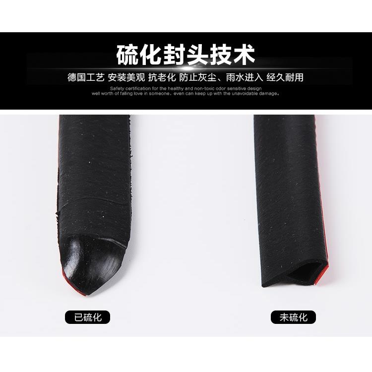 汽车B型密封条车门隔风条防音漏尘防水胶条改装1129车翼升级版撞