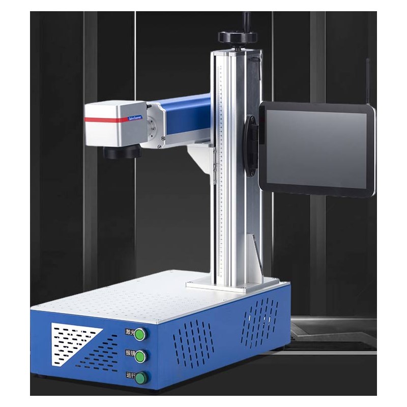 光纤激光打刻机小型全自动金属铭牌雕刻机手持台式塑料五金刻字机
