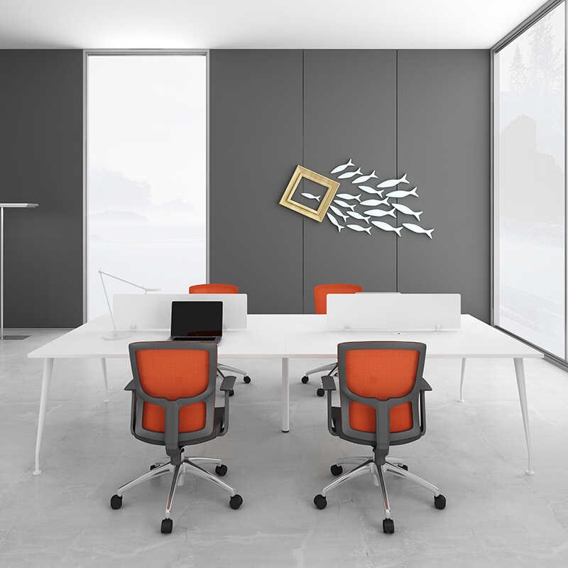 职员办公桌员工位四人位办公室工位桌椅简约现代屏风卡位桌子