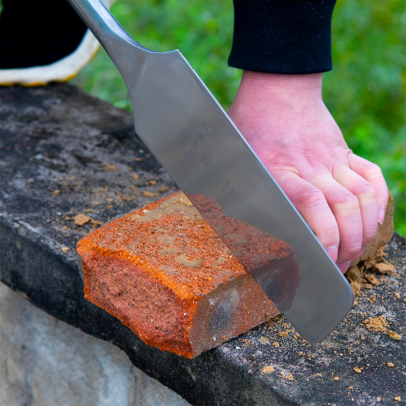 不锈钢砖刀圆把单面泥刀大小号瓦工泥水工砌墙轻薄垫江砌墙切砖刀
