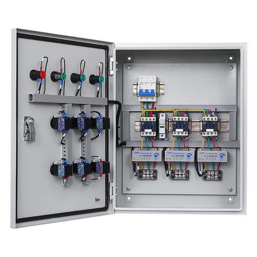 三路电机控制箱三相风机按钮启停箱3组水泵缺相保护一控三配电柜