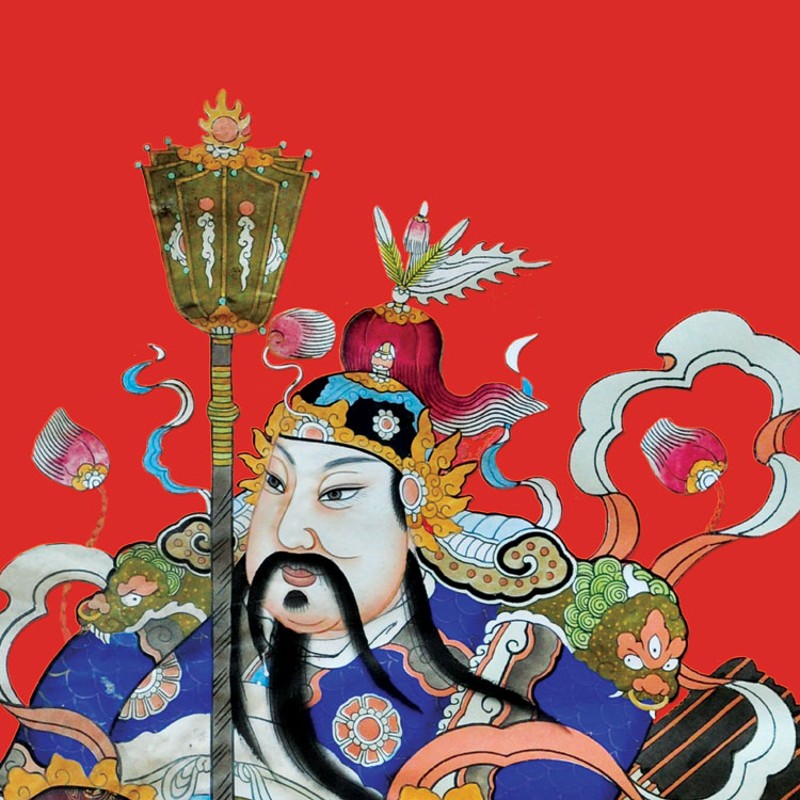 门神画像挂画 尉迟恭秦琼神像画卷轴画 道场水陆画装饰画定制订做
