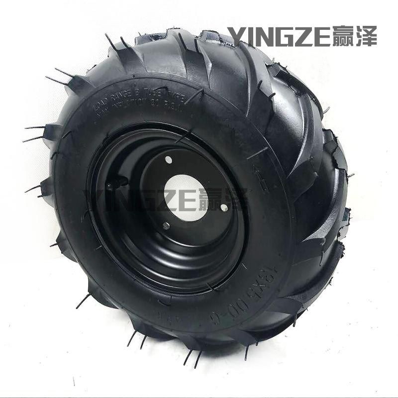 改装四轮割草机卡丁车沙滩车配件13X5.00-6寸拖拉机花纹轮胎轮毂