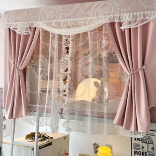 强遮光大学生宿舍蚊帐床帘一体式 床幔三开门全包围寝室上下铺床幔