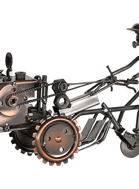 复古铁艺拖拉机金属模型摆设创意书桌家庭家居装饰工艺品书架摆件