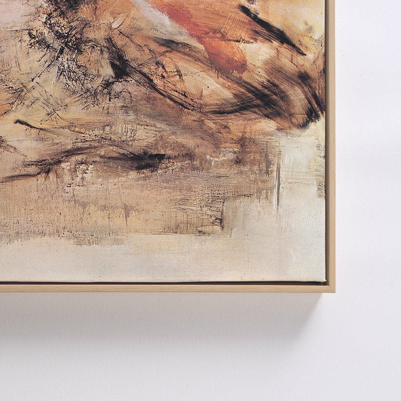 不够艺术 赵无极 现代抽象装饰画样板房壁画过道玄关走廊竖版挂画