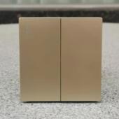 二位双门铃自动回弹复位常开常闭智能家居弱电触发开关按钮金色