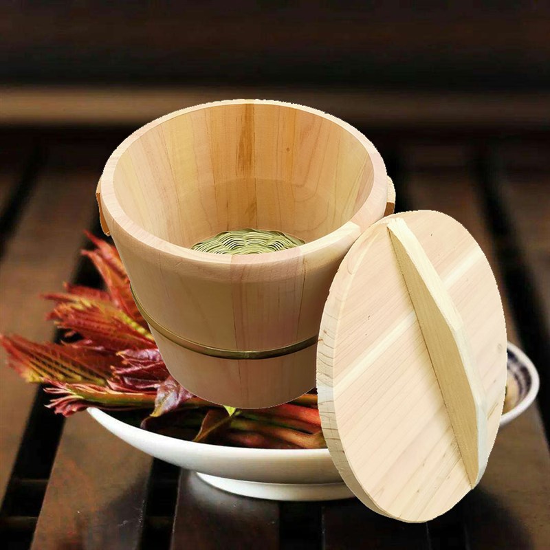 香椿树蒸饭木桶煮饭木桶饭木甑子蒸子家用大小号杉木竹底木底蒸笼