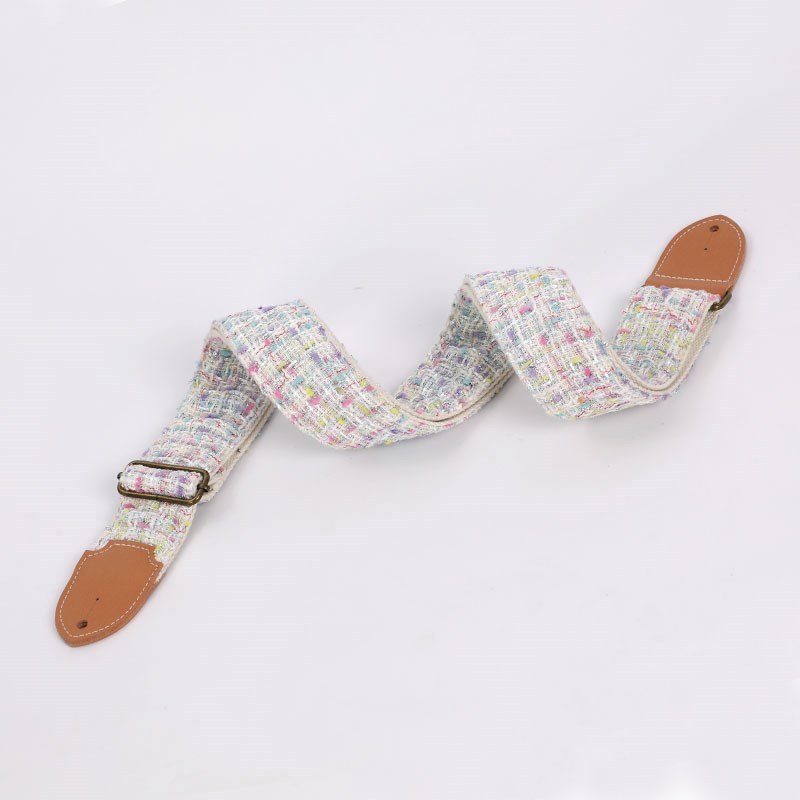 彩色闪光编织吉他背带电吉他背带贝斯肩带木吉他民谣通用带子