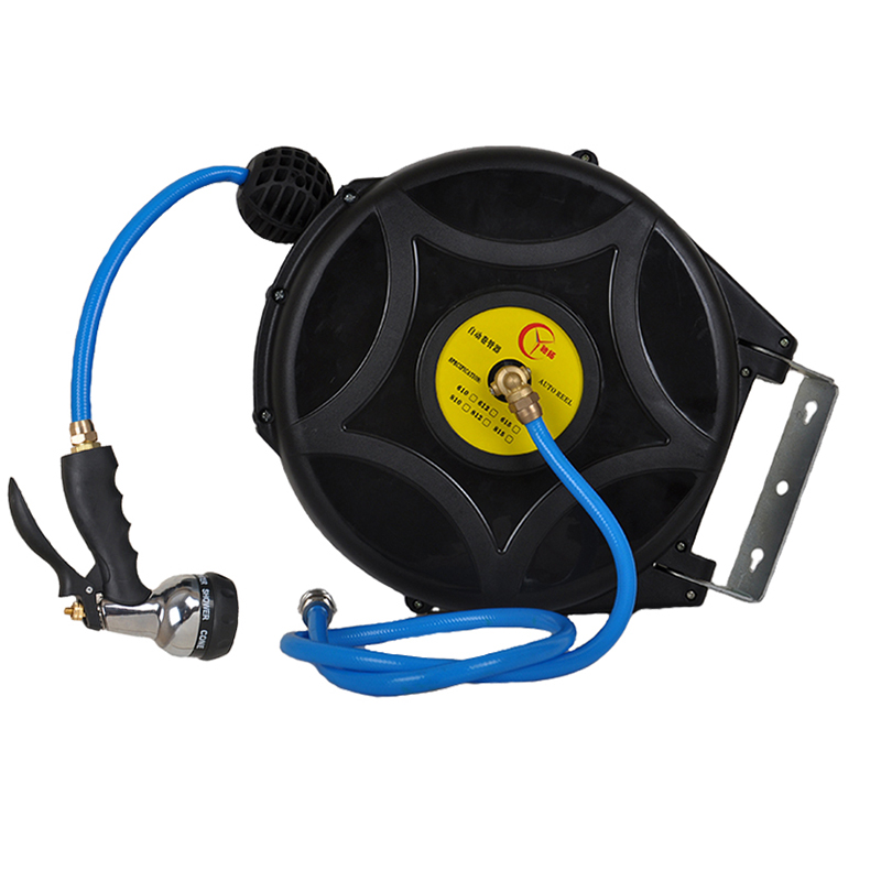 自动伸缩卷管器汽保泡沫鼓水鼓PVC包纱管洗车浇花水管汽修美容黑