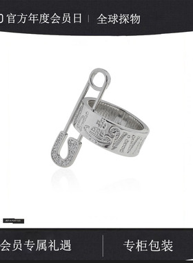 【官网正品】西太后24新款锆石别针logo字母戒指个性朋克风明星款