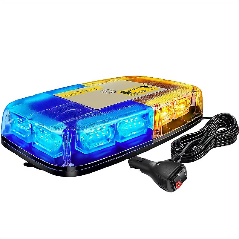 超亮黄蓝车顶LED爆闪灯城管救援开道v/2v警示灯岗亭闪巡逻车灯