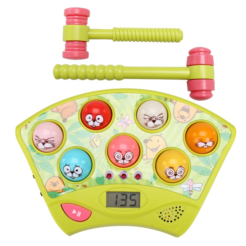 贝乐星计分关卡幼儿童电动打地鼠经典敲打亲子互动游戏机益智