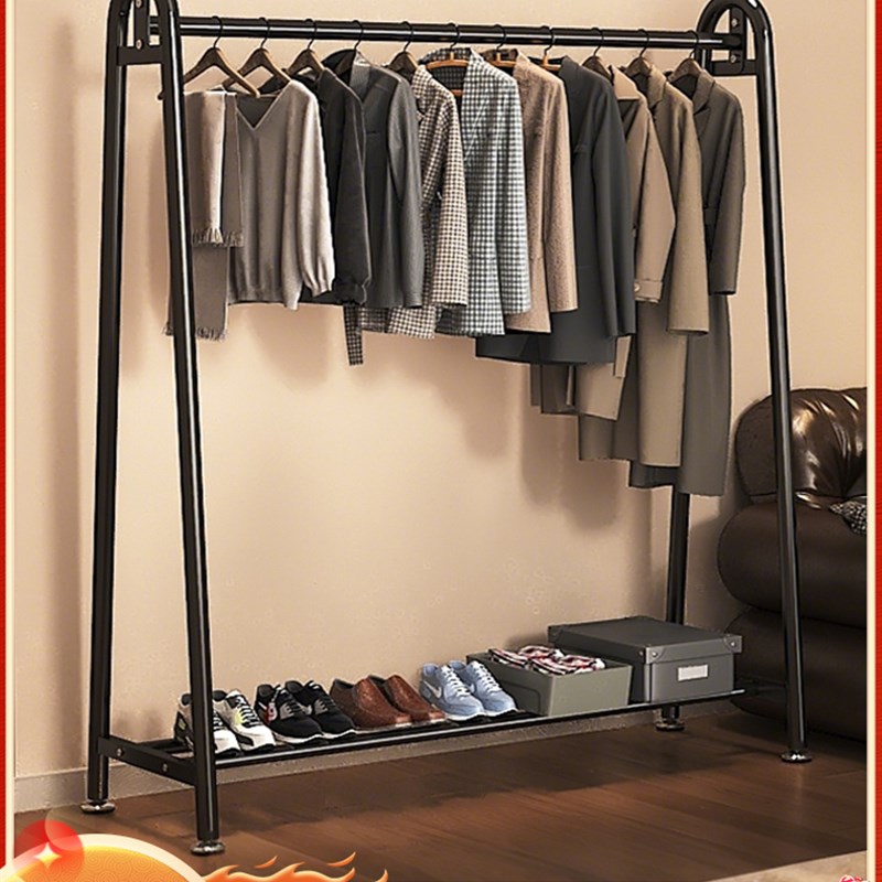 衣帽架落地客厅卧室晾衣架家用阳台可移动挂衣架子室内简易凉衣架