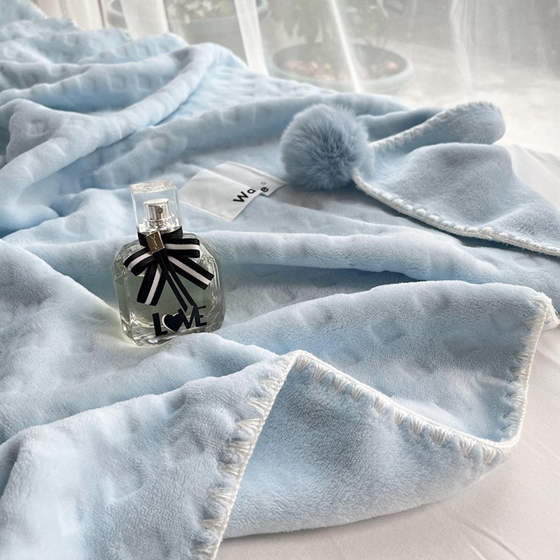 卡诗妮少女心卧室毛毯沙发休闲毯珊瑚绒空调毯单人午睡毯子
