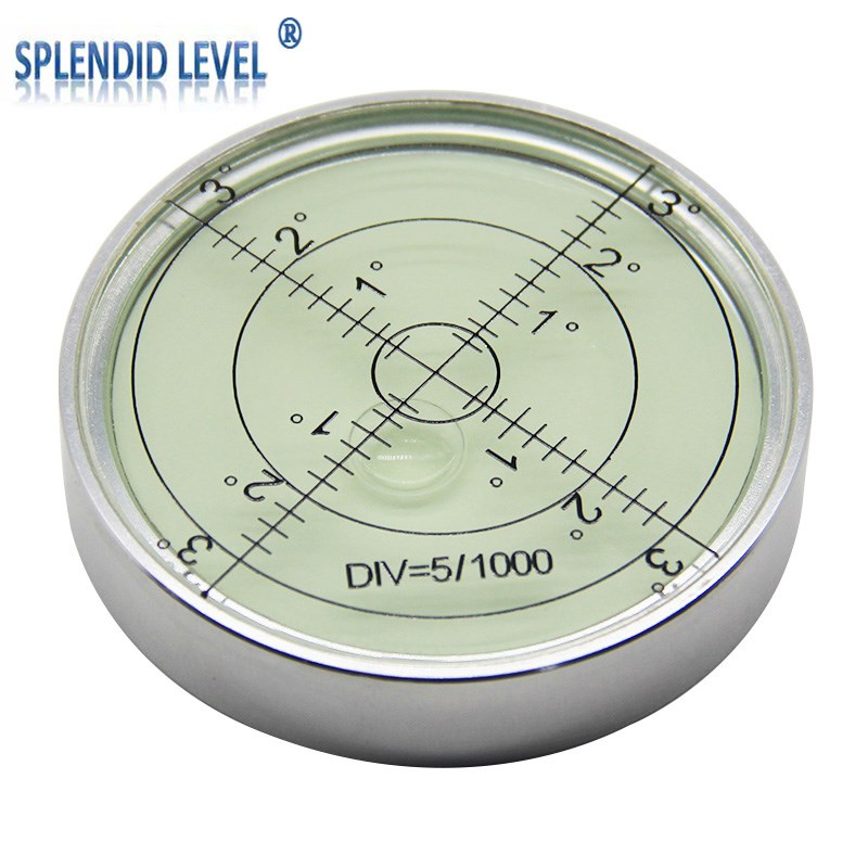 金属万向便携水平仪0磁性高精度水准器15分铝合金圆形水平泡