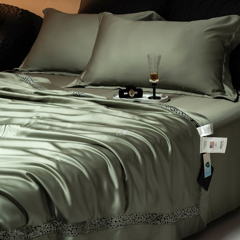 ESIX一乐家纺100LF天丝烫钻夏被莱赛尔镂空空调被可水洗夏凉被