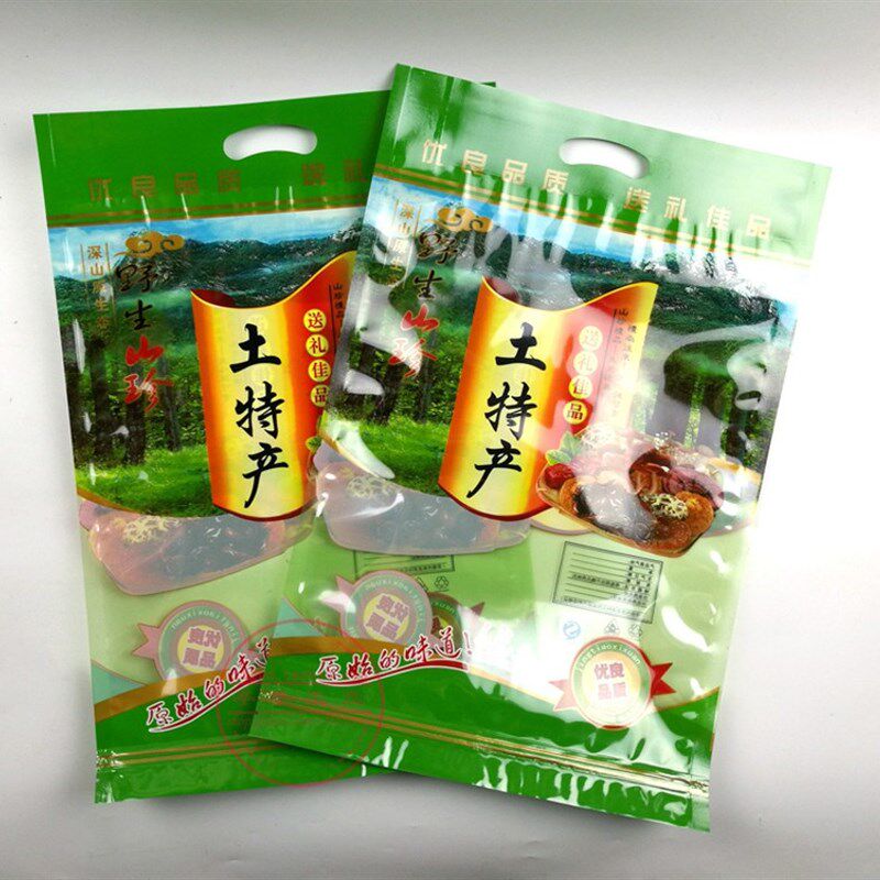 1斤装野生山珍香菇黑木耳茶树菇笋干土特产包装袋500g装自封口袋