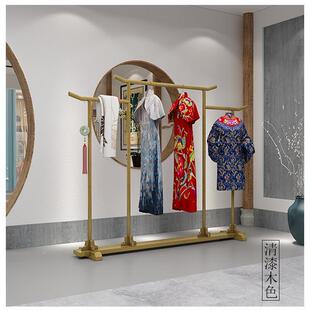 示落地衣帽新中式实DHSS秀木禾架服展架汉服挂衣架复古中式衣架挂
